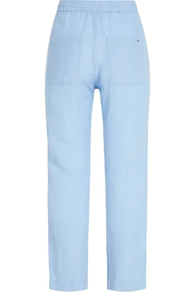 Женские широкие брюки из льна Tommy Hilfiger, C1Z Vessel Blue