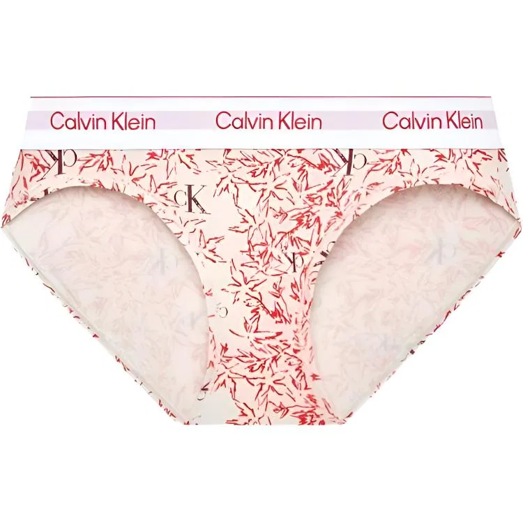 Женские трусы-слипы с принтом Maple Petals Calvin Klein, White