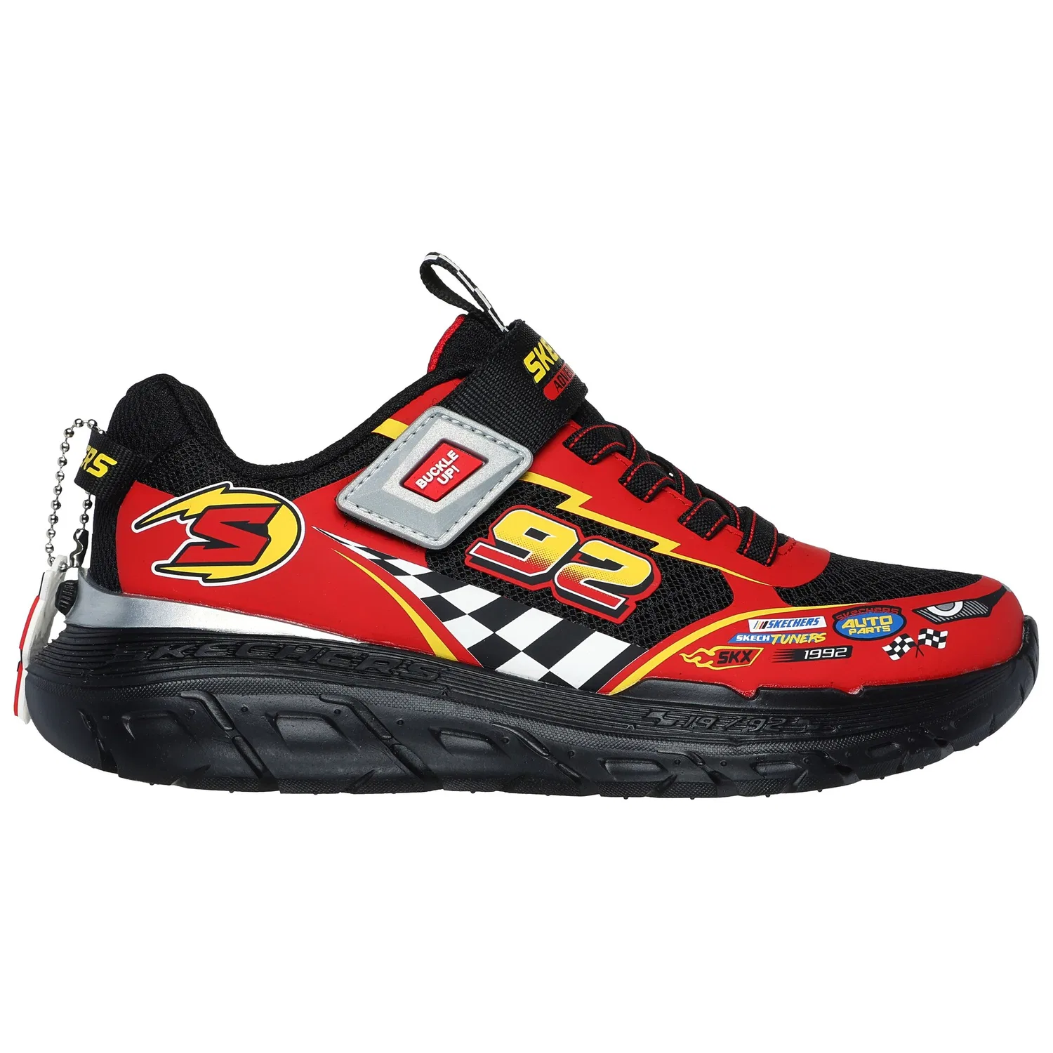 Детские кроссовки с дизайном гоночного автомобиля Skechers, Black/Red — фото 4
