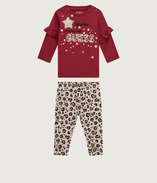Детский комплект для девочек Slim Fit Guess, Bordeaux