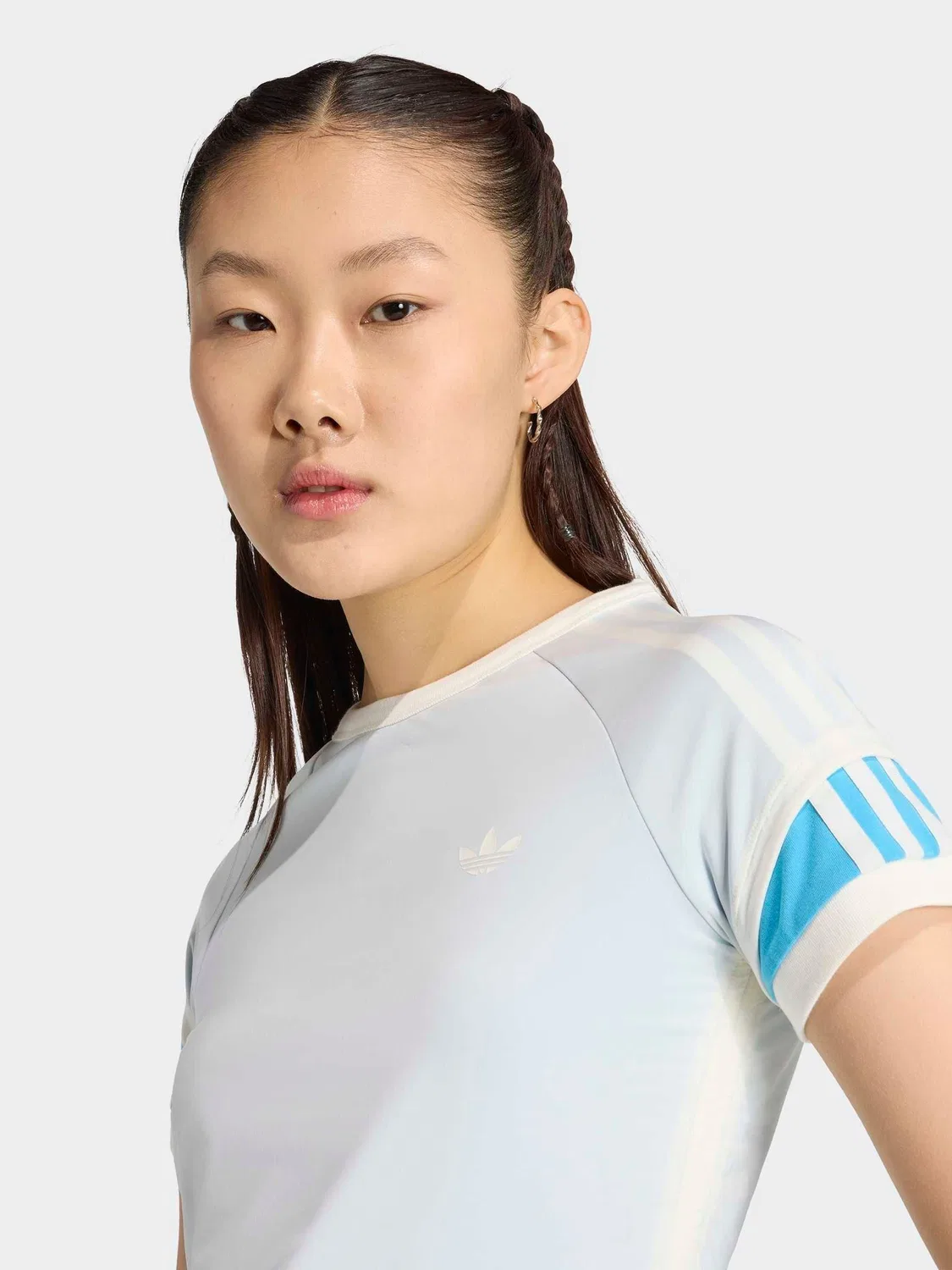 Футболка с двойным слоем Cali, adidas Originals, синий — фото 4