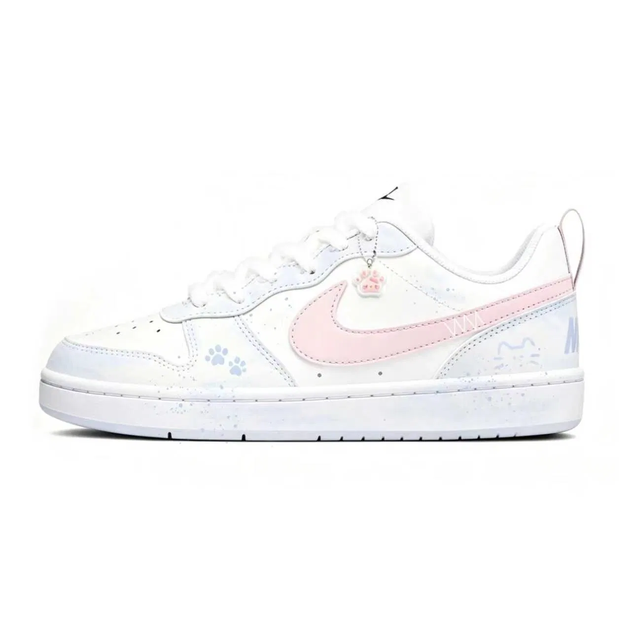 Кроссовки для скейтбординга Court Borough, Nike, White Blue Pink