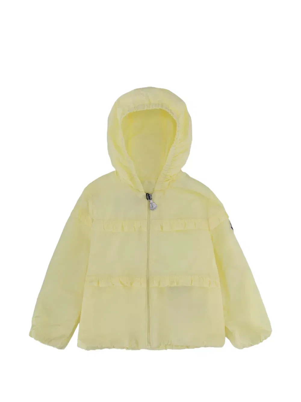 Куртка с капюшоном с оборками Moncler Enfant, желтый