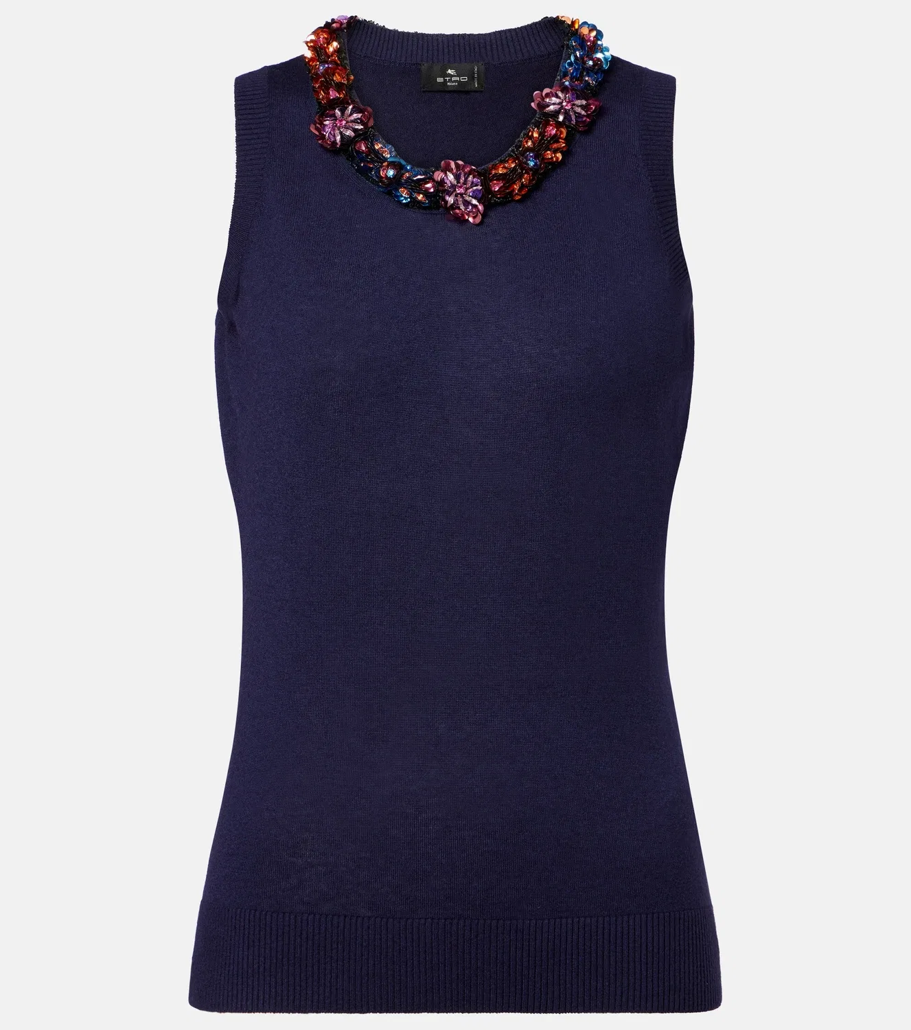 Топ с круглым вырезом Etro, синий