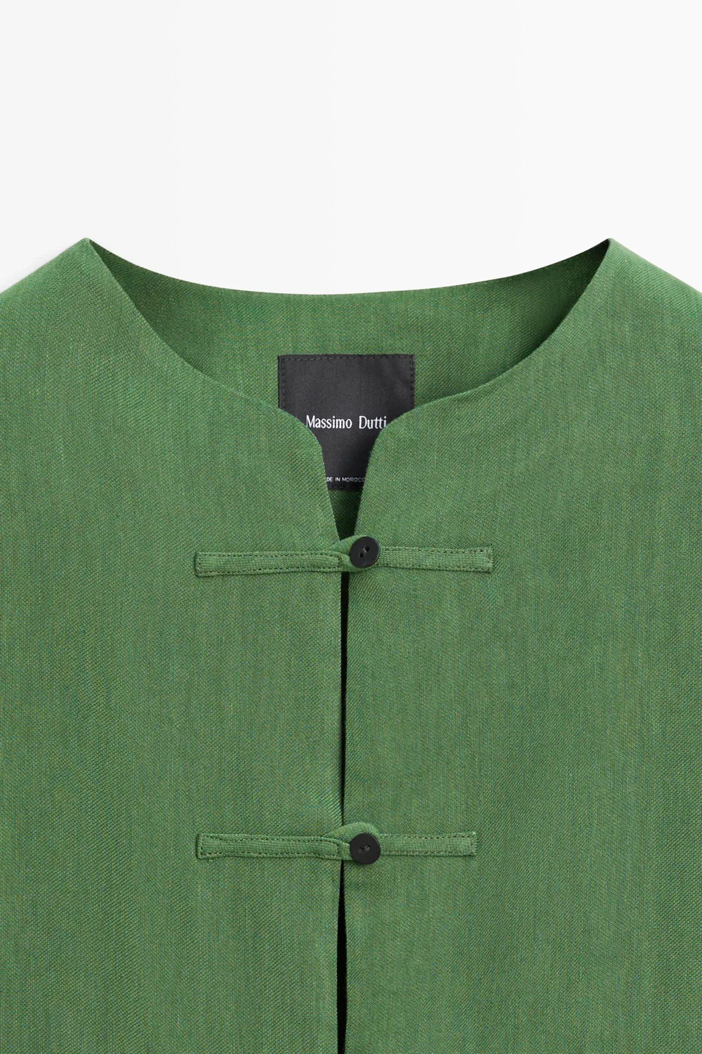 Рубашка-оверсайз Massimo Dutti Total Look Flowing With Button Details, синевато-зеленый — фото 4
