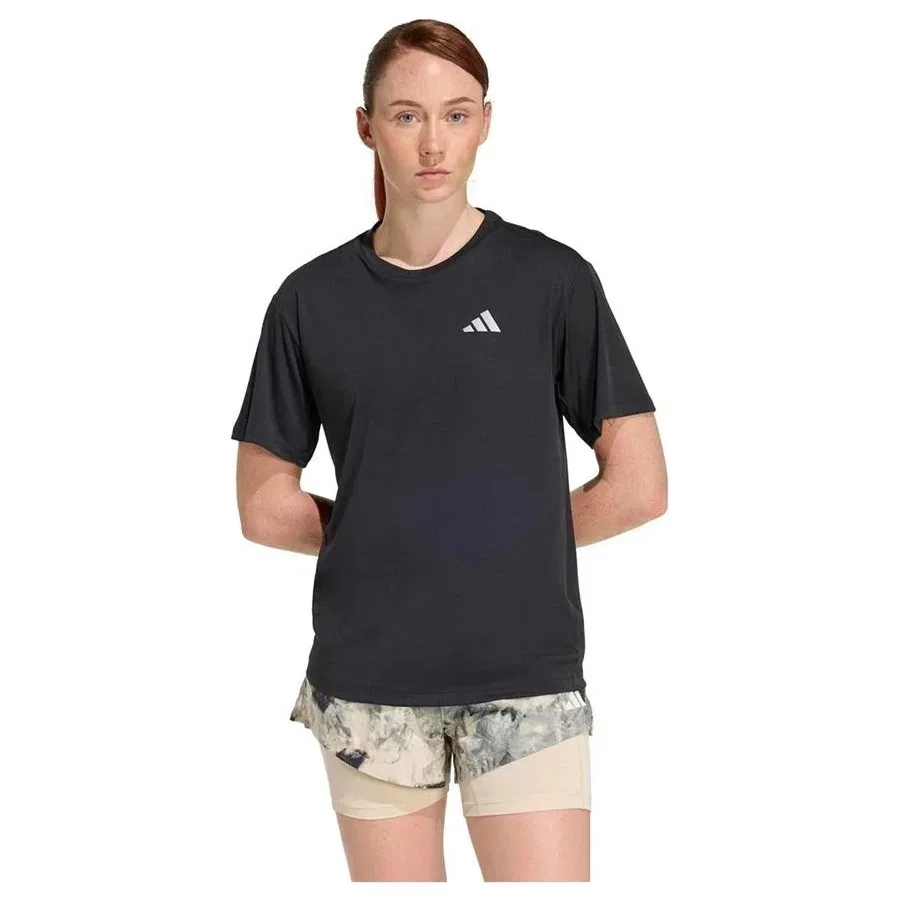 Женская футболка с коротким рукавом Run Ess Tee adidas, Черный — фото 2