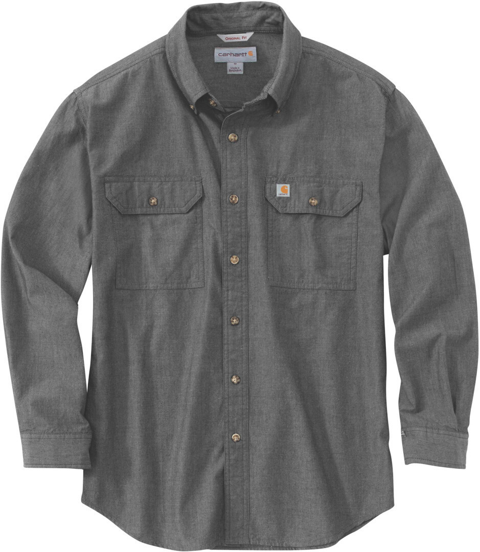 Рубашка Carhartt Loose Fit Midweight Chambray, темно-серый - фото