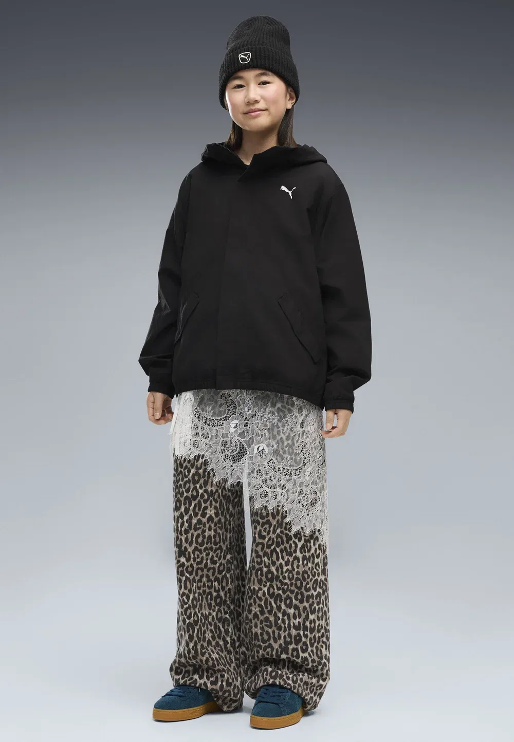 Свободная куртка унисекс на флисовой подкладке - легкая куртка Puma, Black — фото 3