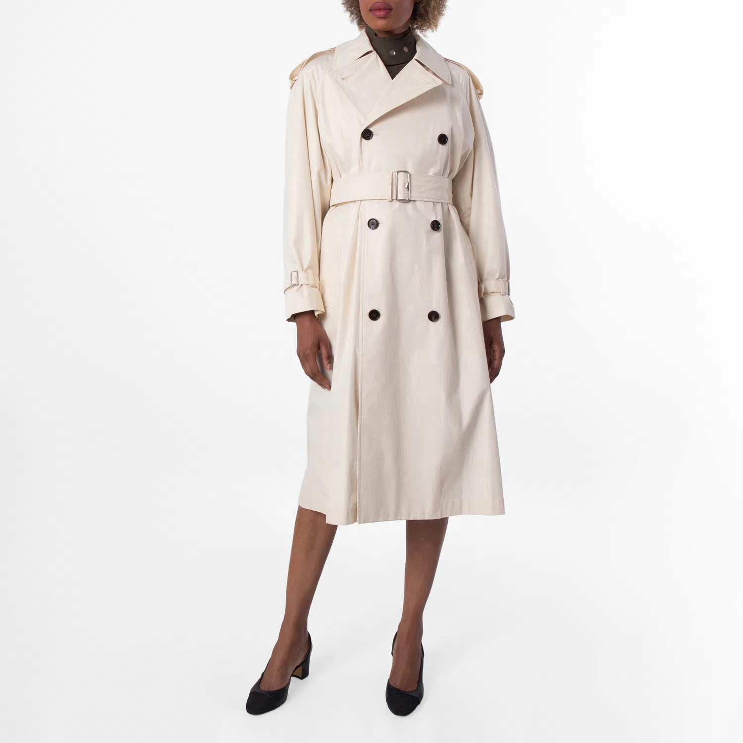 Пальто-тренч oversize с поясом Burberry, Calico