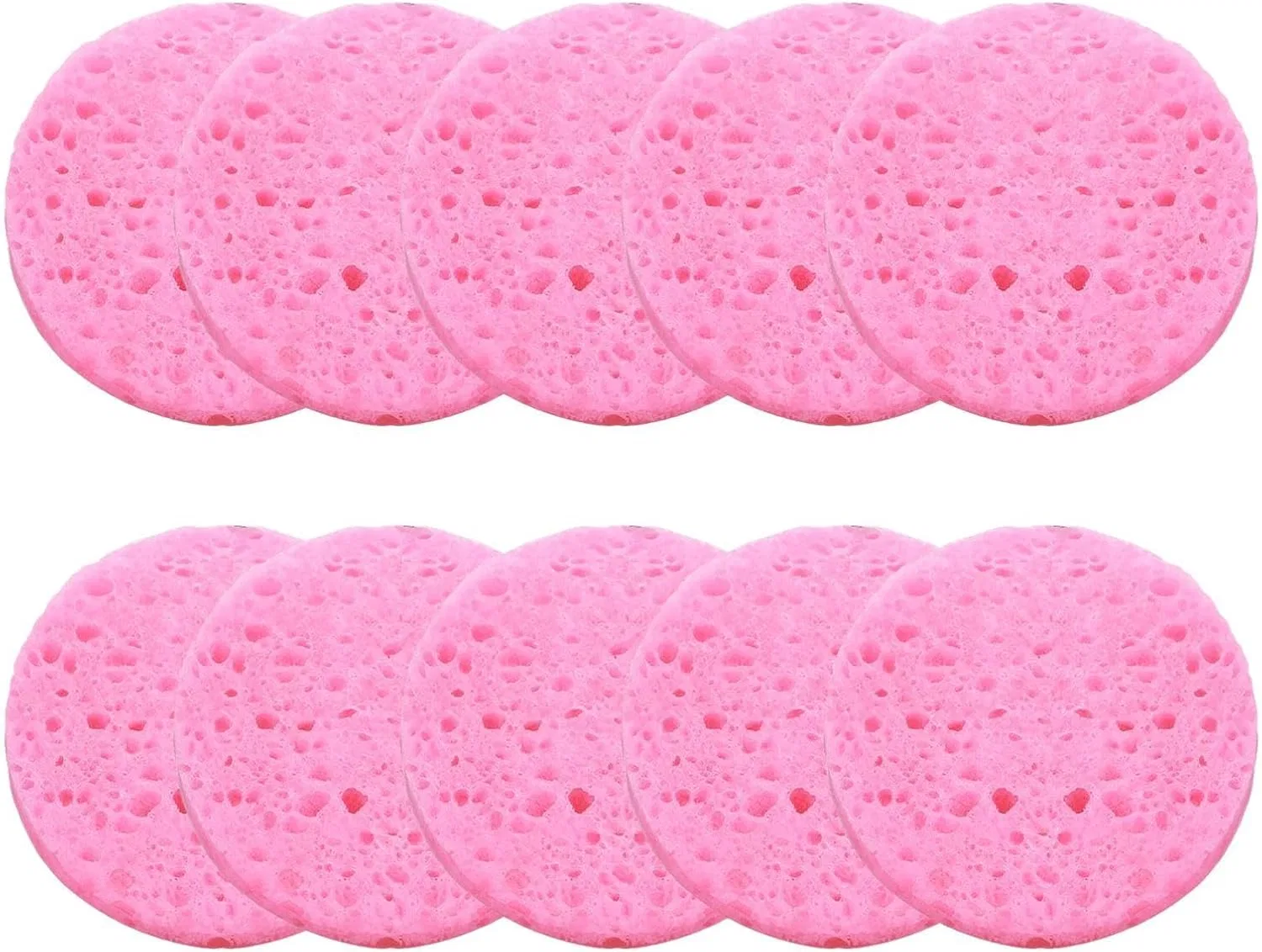 Спонж для лица из прессованной древесной целлюлозы Xinhuju, 1 шт., 5 г, 10 Pieces