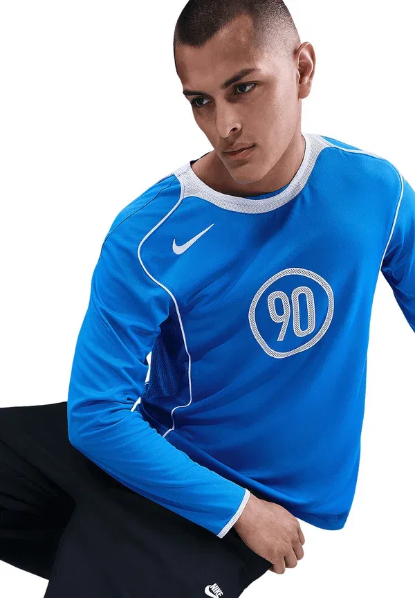 Толстовка Dri-fit T90 energy sweatshirt fussball Nike Performance White, синий — фото 4