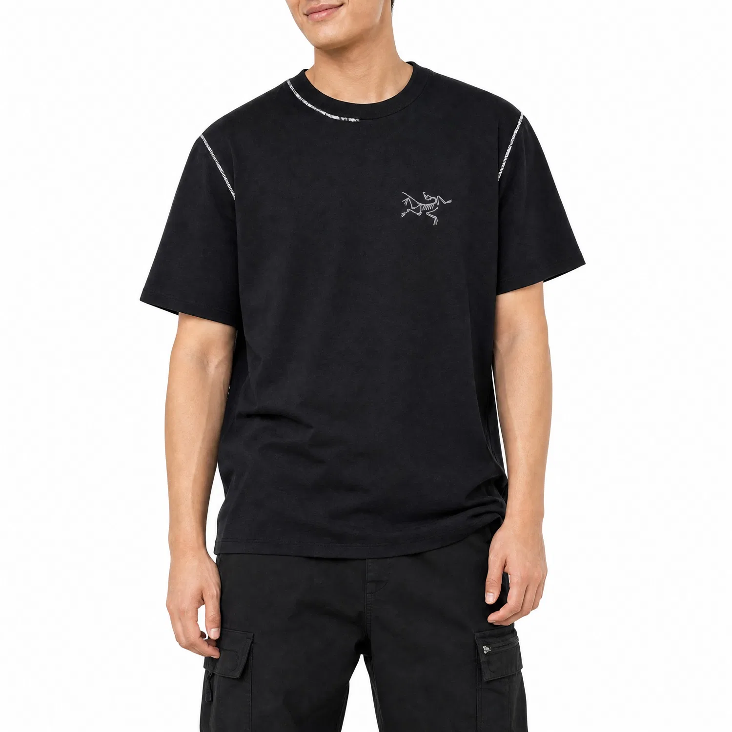 Мужская футболка с коротким рукавом Arcteryx, черный — фото 4