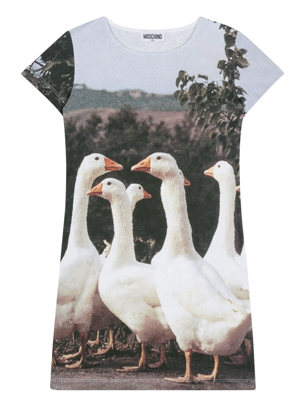 

Платье с узором Moschino Kids, черный