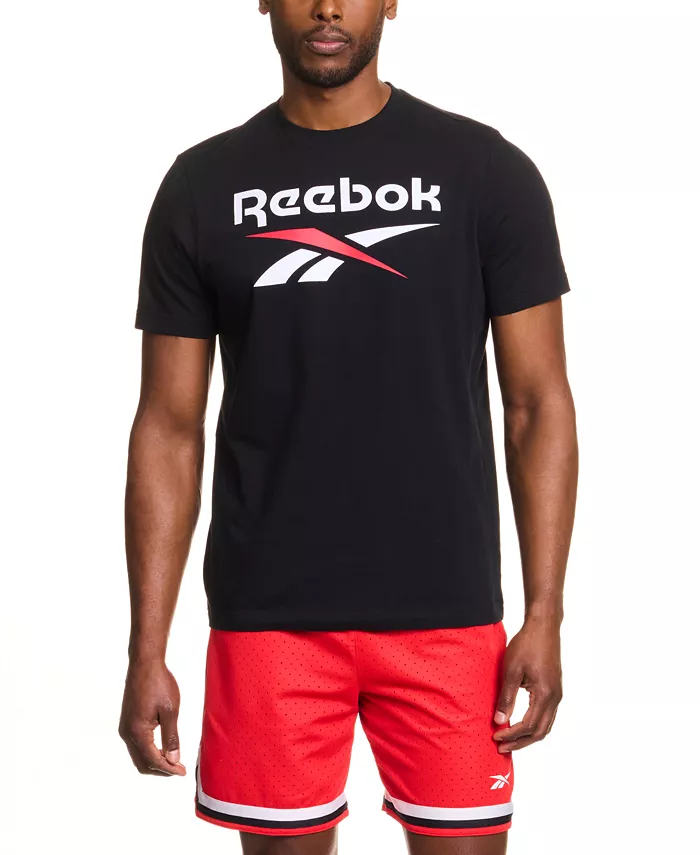 

Мужская классическая футболка с логотипом Reebok, черный