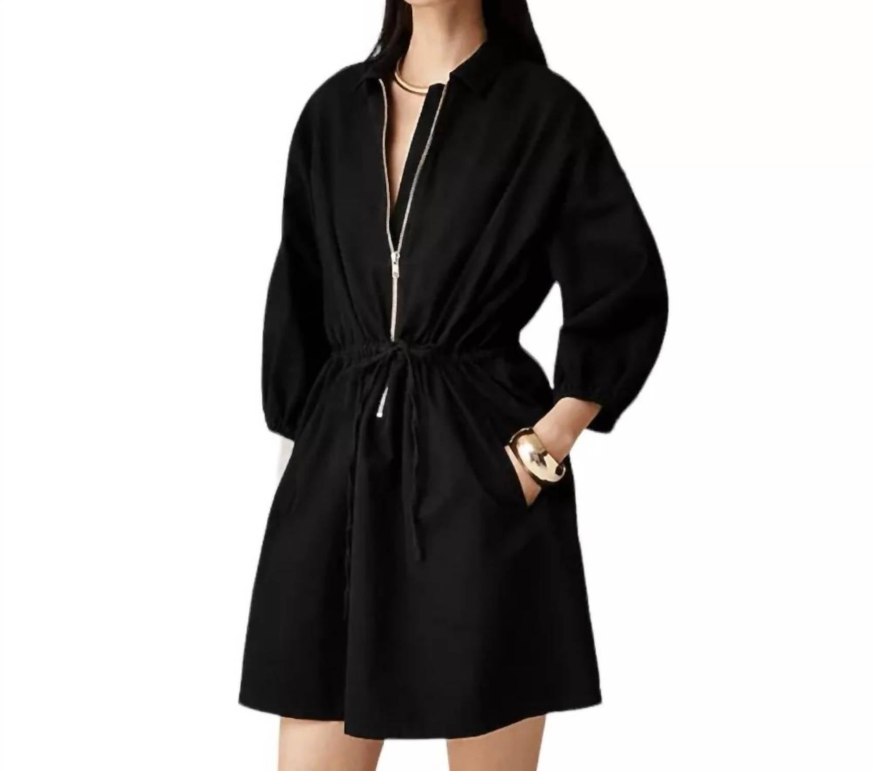 

Платье на молнии с застежкой-молнией черного цвета J.Crew