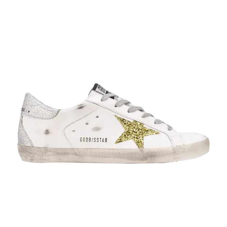 

Кроссовки Golden Goose Wmns Superstar White Gold Silver Glitter, белый