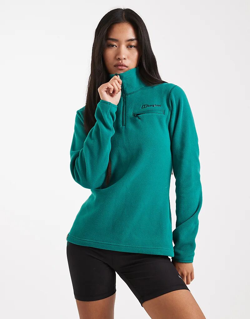 

Женская флисовая кофта Berghaus Midlayer Prism 2.0 Micro Polartec с застежкой-молнией на половину длины, темно-зеленого цвета