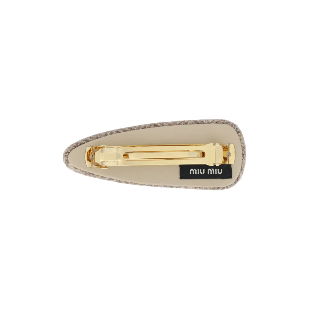 Заколка для волос MIU MIU Wool Khaki — фото 2