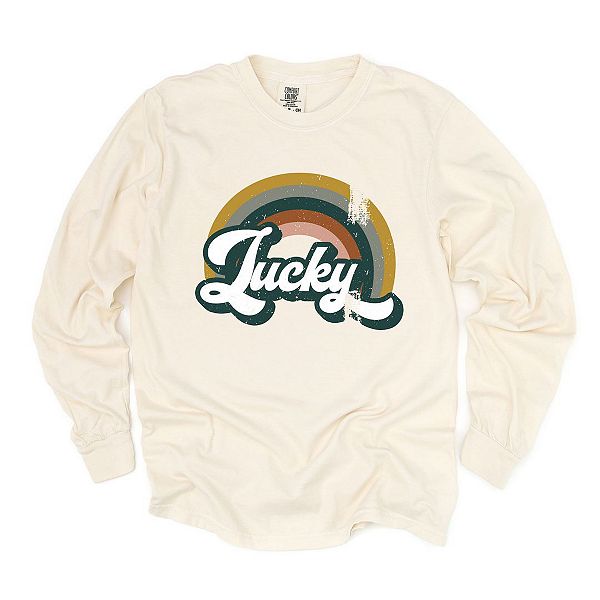 

Футболка Lucky rainbow с длинным рукавом, окрашенная в процессе пошива Simply Sage Market, Ivory