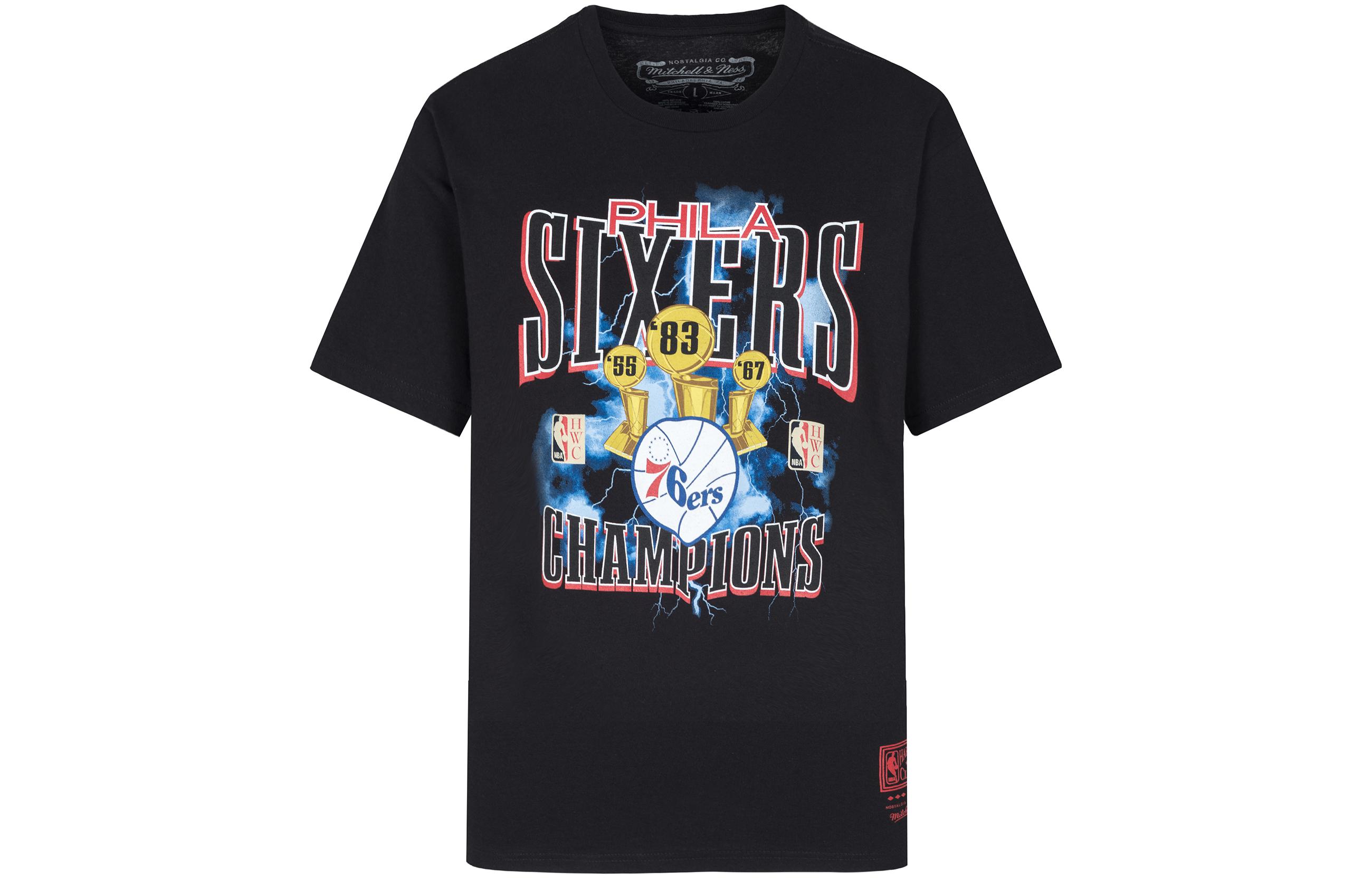 

Mitchell Ness Футболка Mitchell & Ness с заниженной линией плеч, унисекс, черная
