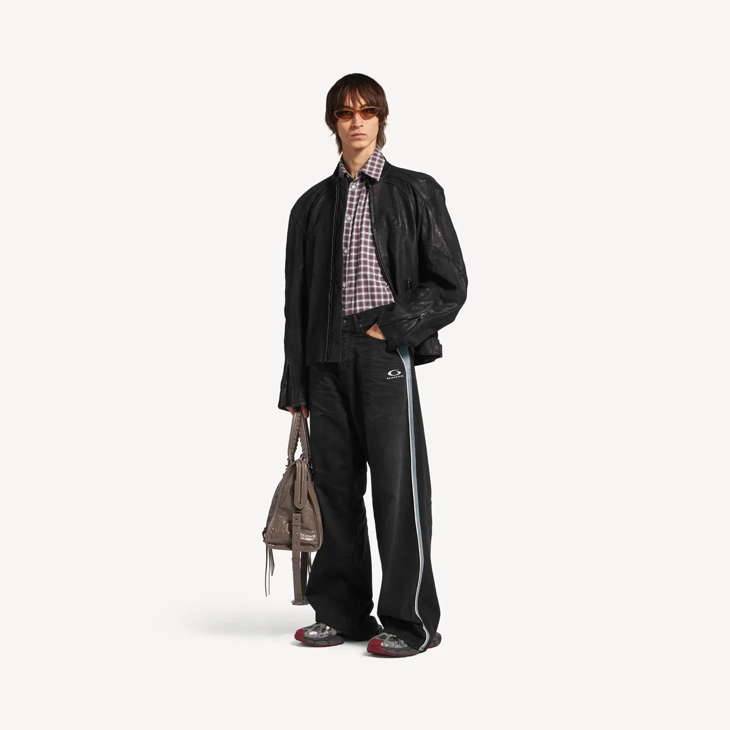Мужские джинсы с кантом, черные BALENCIAGA, черный — фото 2