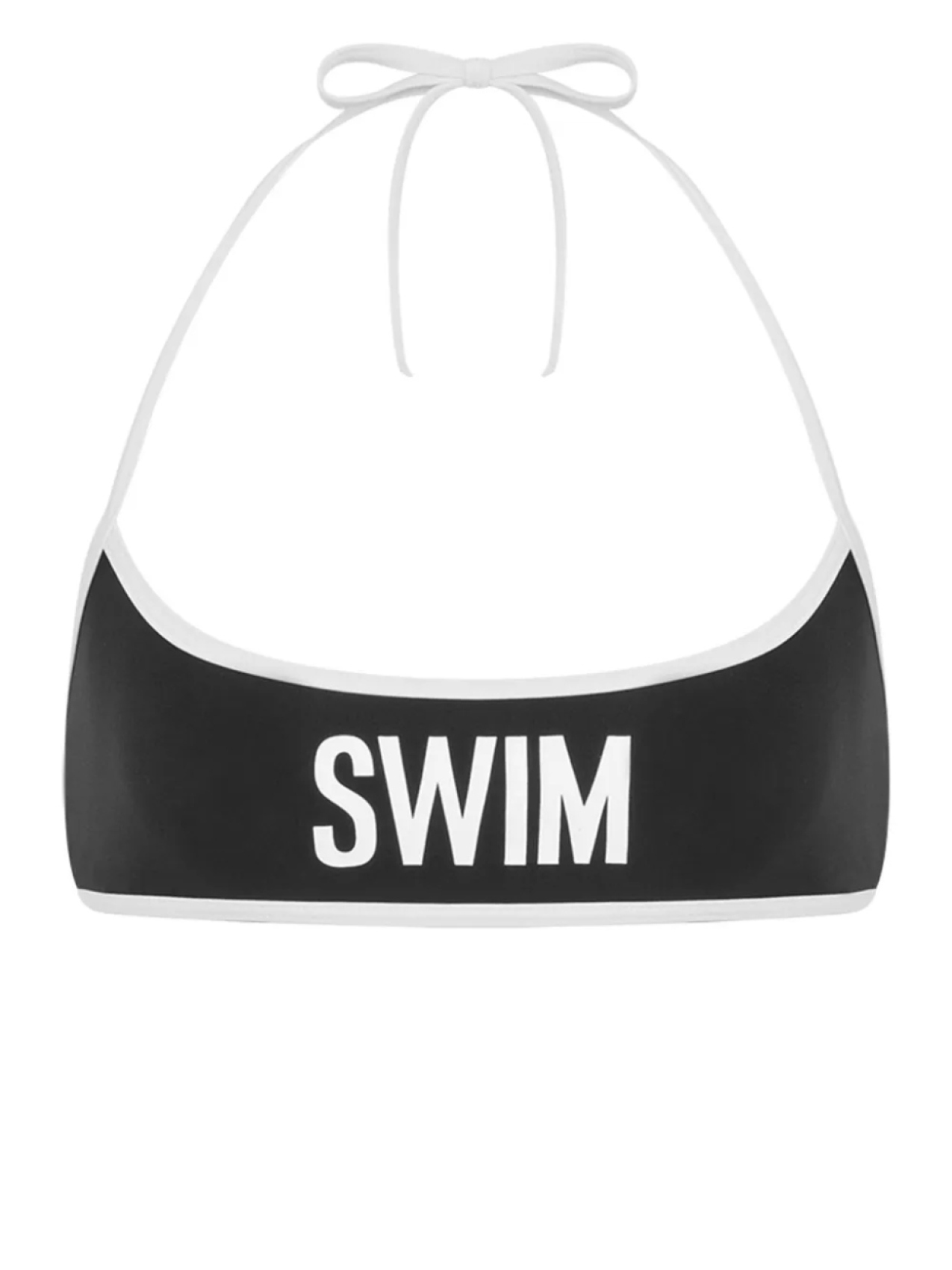 

Moschino топ бикини с текстовым принтом, черный