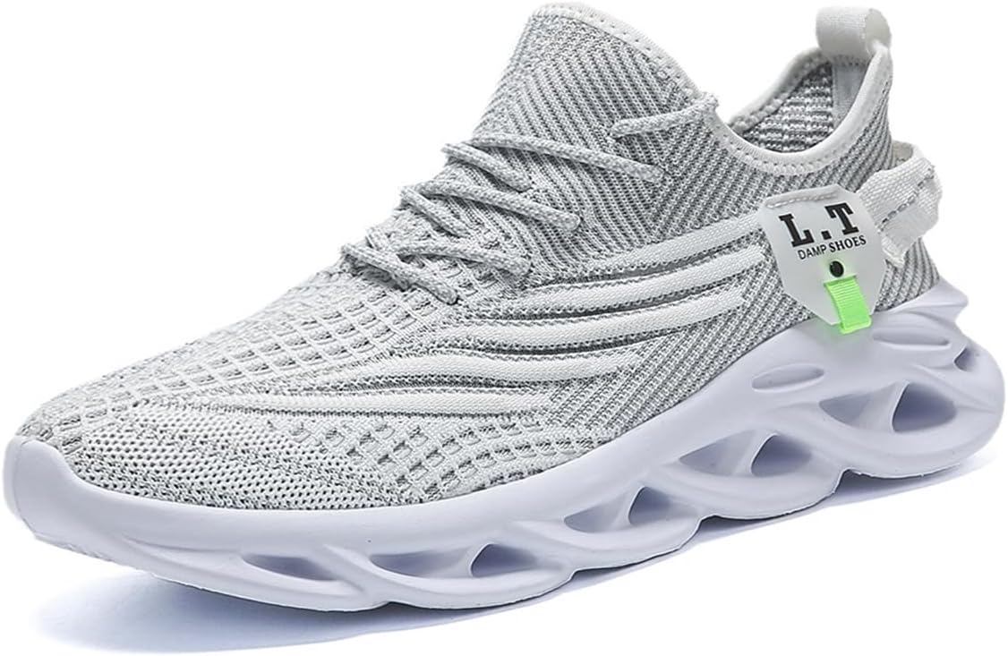 

Мужские кроссовки FUJEAK для бега, повседневного ношения, тенниса, прогулок, тренировок, походов, спортивного зала, слипоны, нескользящие, для работы, бега, с амортизацией, легкие, удобные, для разных видов спорта, белый