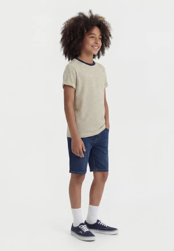 Футболка с принтом «полоса жизни» от osjfred Only & Sons Junior, Off-White/Dark Blue