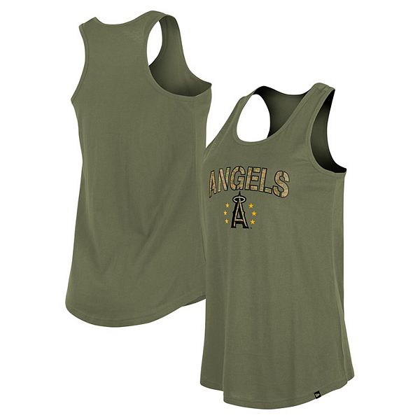 

Женский топ Los Angeles Angels Armed Forces Day оливкового цвета New Era