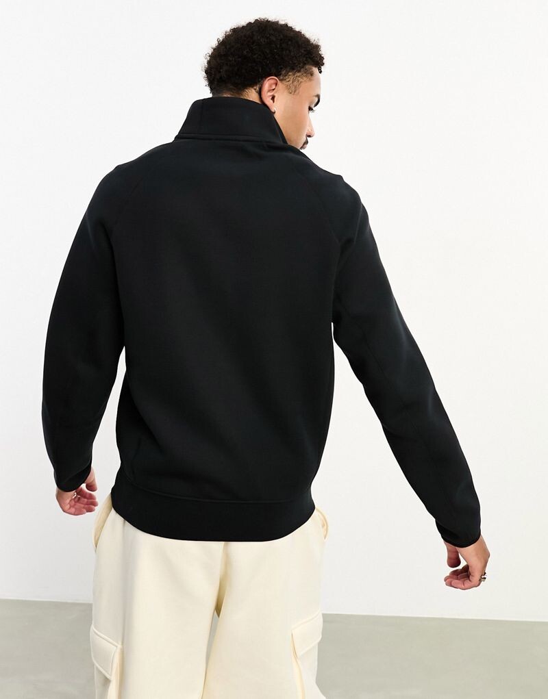

Черная толстовка с молнией на половину длины Nike Tech Fleece