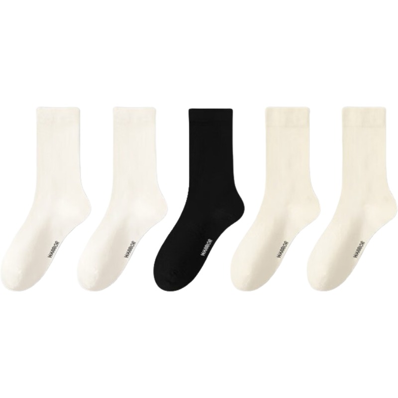 

Носки женские Mid Calf WARRIOR, [5 pack]2 белый+2 экрю+черный 1