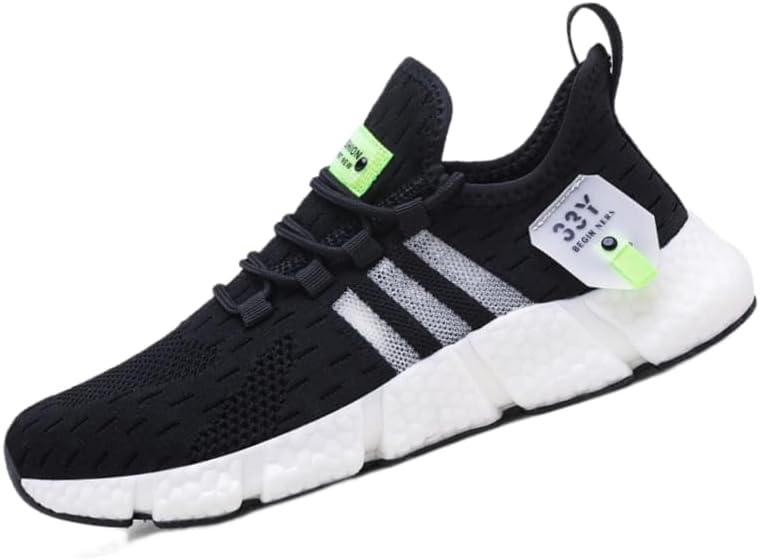 

Мужские спортивные кроссовки на шнуровке с сетчатой верхней частью, легкие и дышащие, стильные и модные для повседневной носки, подходят для походов на свежем воздухе и пробежек Hoalox