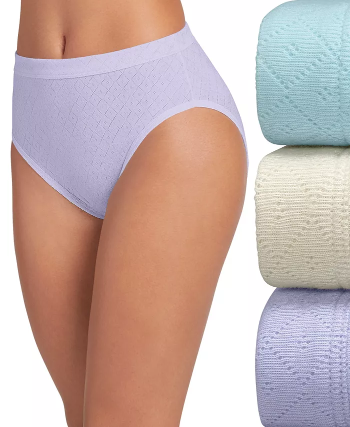 

Трусы Elance Cotton French Cut Underwear 3-Pk 1541, Extended Sizes Jockey, фиолетовый