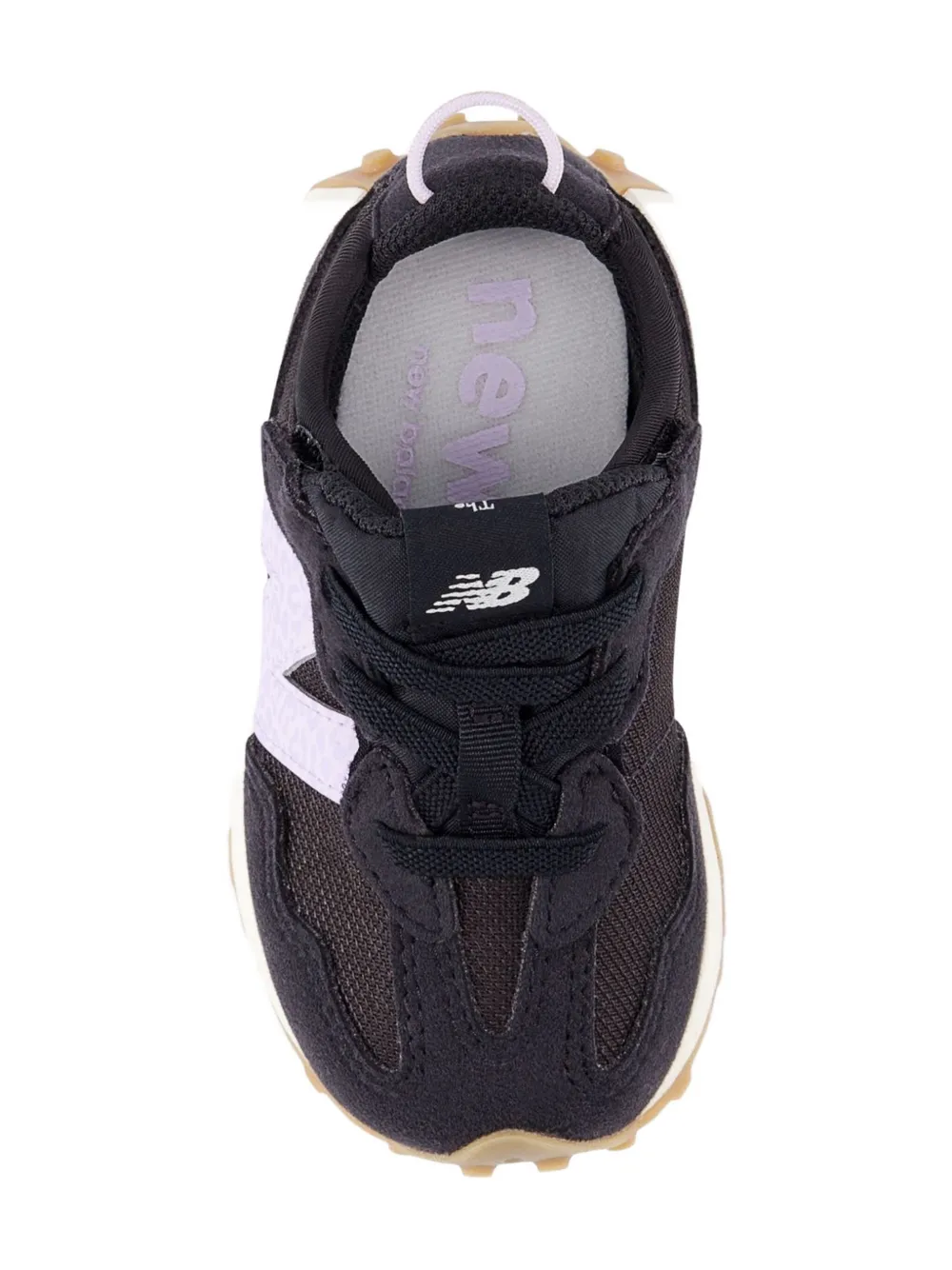 Кроссовки 327 New-B Hook & Loop New Balance Kids, черный — фото 3