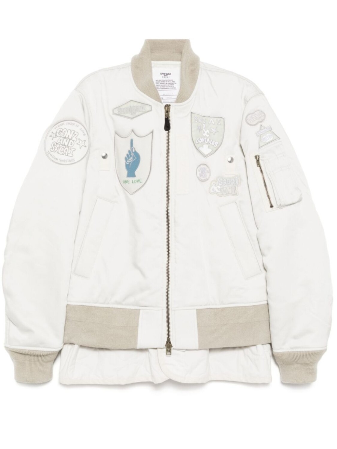 

Многослойный бомбер Sacai, белый