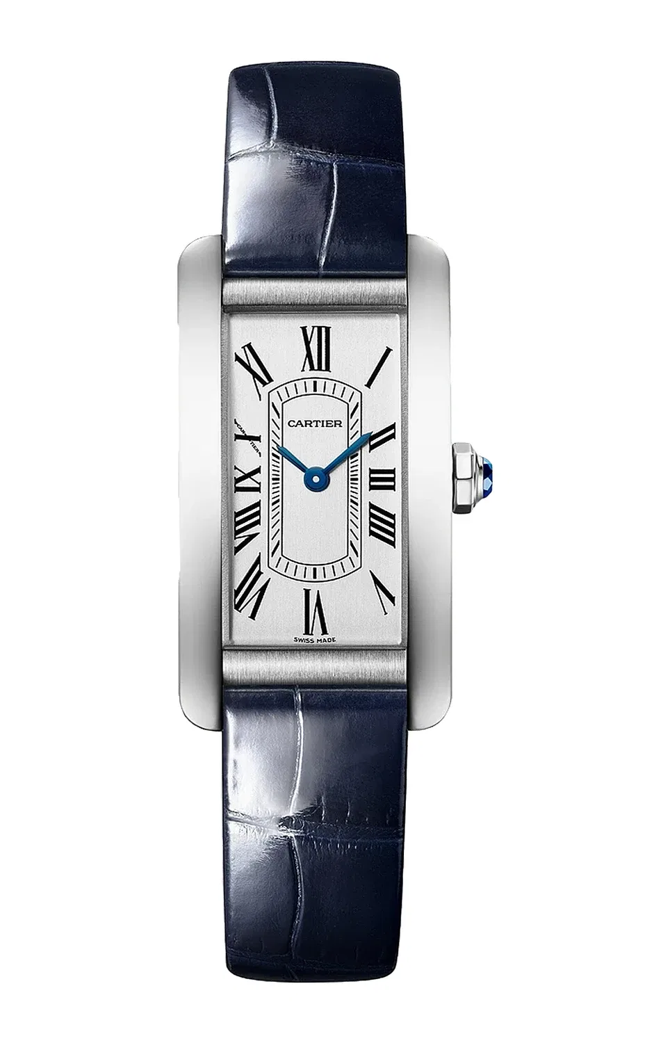 TANK AMÉRICAINE, малая модель, сталь, кварц - WSTA0082 CARTIER, черный
