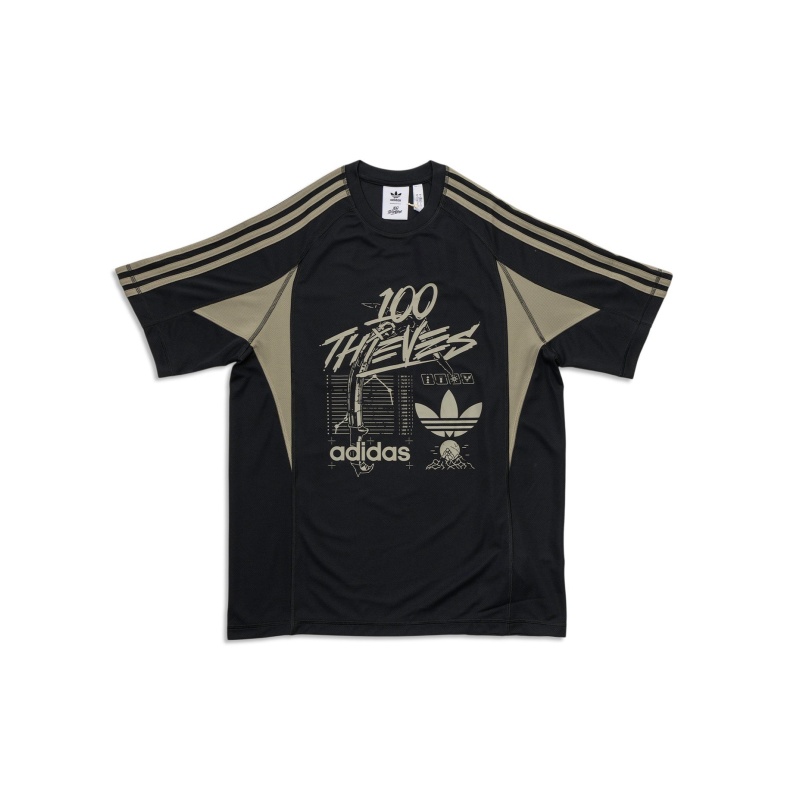 

Футболка Adidas X 100 Thieves с принтом Adidas Originals, черный