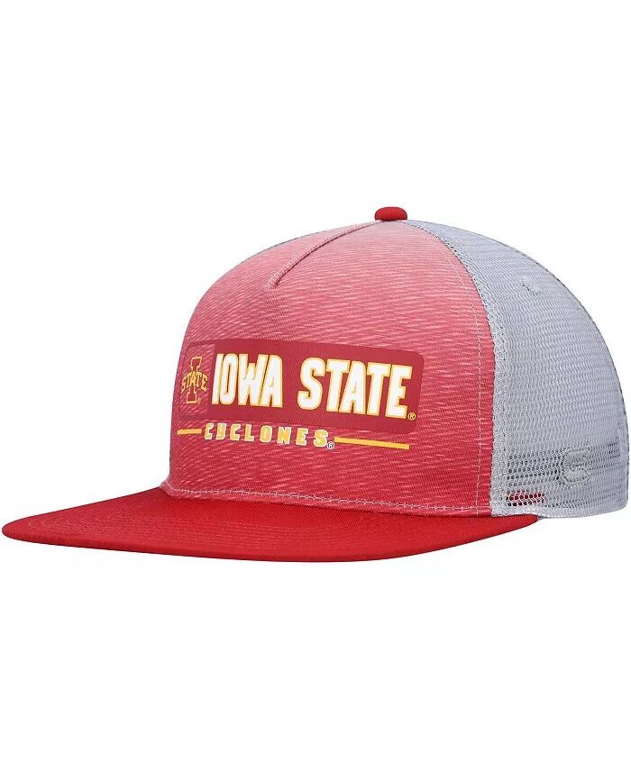 

Мужская кепка Cardinal серого цвета Iowa State Cyclones Snapback Colosseum, красный