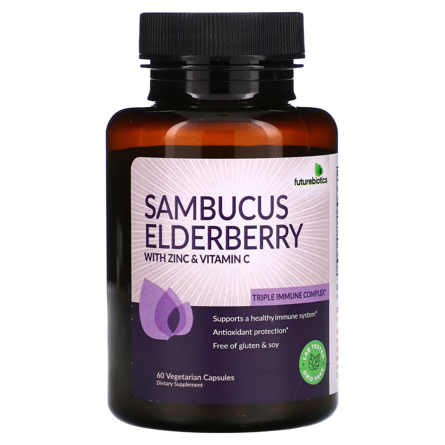 

FutureBiotics, Бузина с цинком и витамином C, 60 вегетарианских капсул