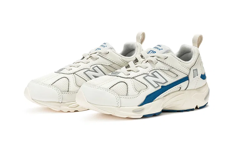 Детские кроссовки с кожаными вставками New Balance NB 878, Milk White — фото 3