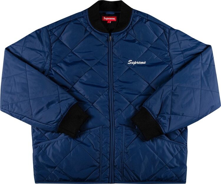 

Куртка Supreme Quit Your Job Quilted Work Jacket Blue, синий