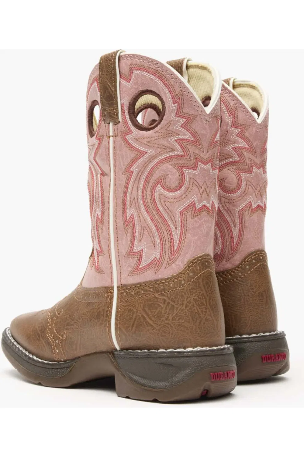 Детские сапоги вестерн с отделкой Tan Lacey Durango, бежевый и розовый — фото 4