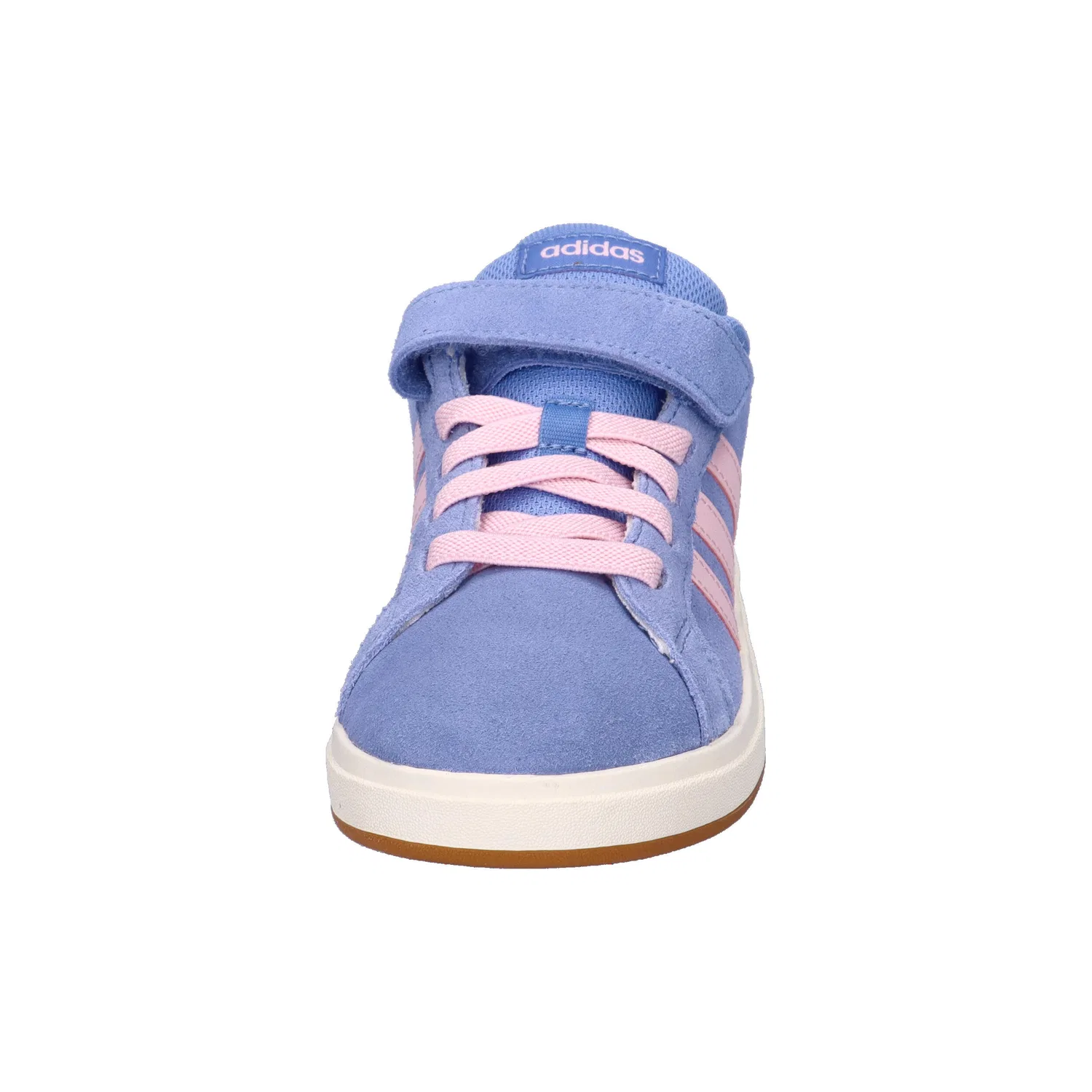 Детские кроссовки из замши Grand Court 00s EL C Adidas, Hellblau Rosa Weiss — фото 3