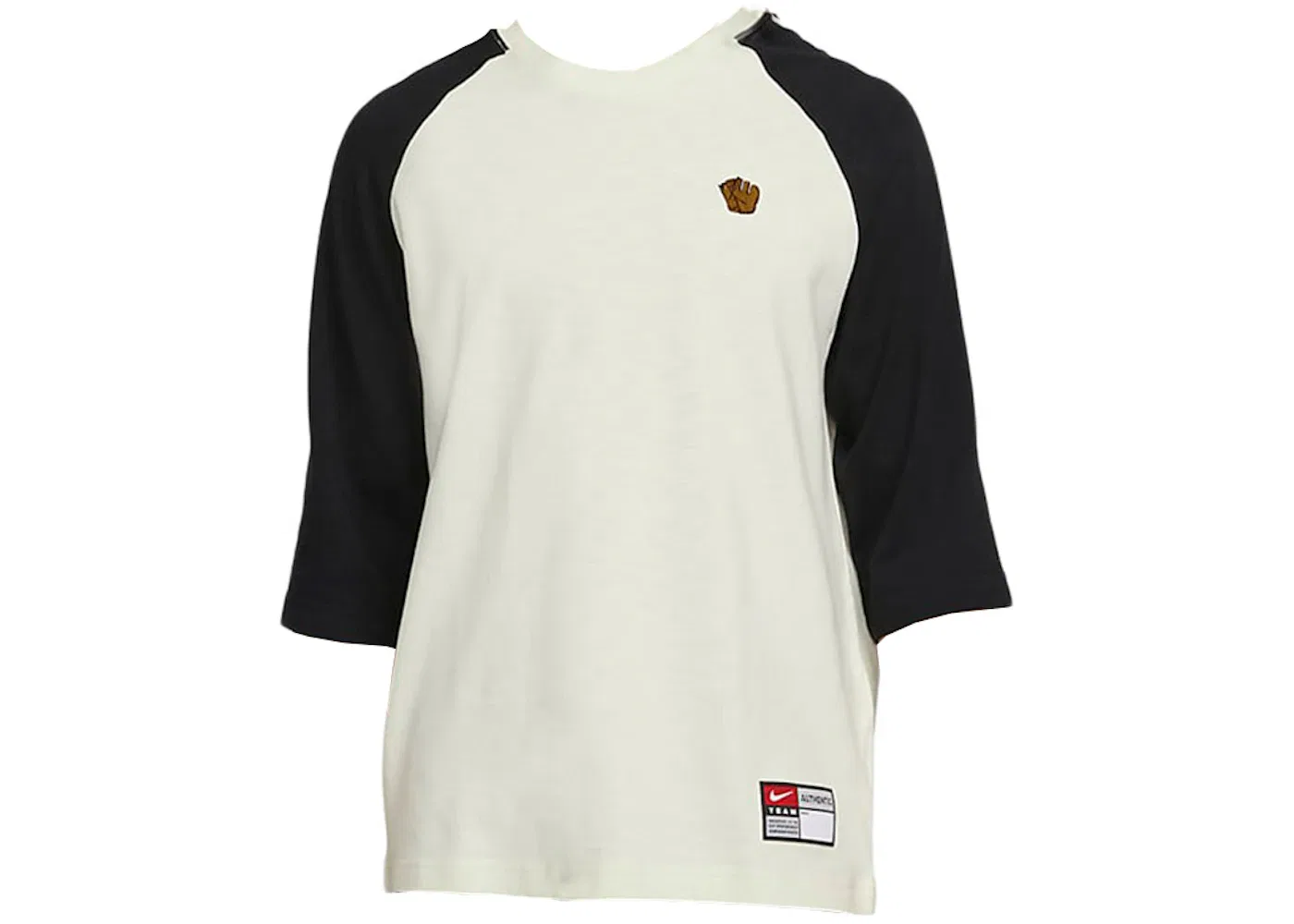 Мужская футболка с принтом Nike SB x MLB Skate Raglan Mitt Logo Nike, Coconut Milk/Black