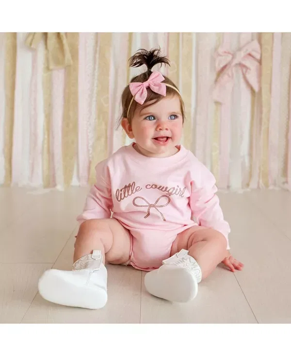 Детский ромпер для девочек с длинным рукавом Sweet Wink, Ballet Pink — фото 4