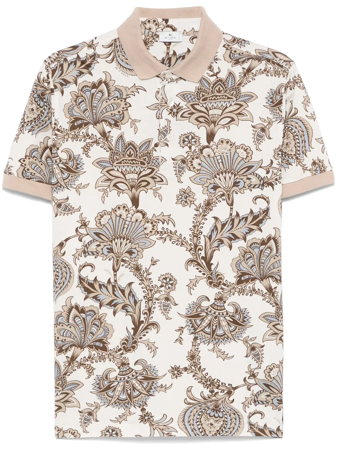 Поло с узором пейсли ETRO, светло-бежевый