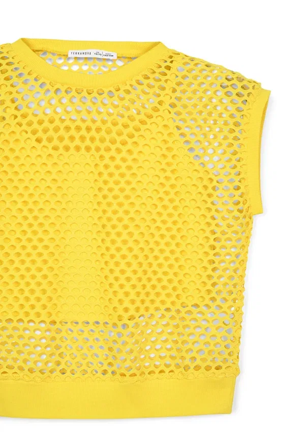 Футболка дышащая Print t-shirt Terranova, Yellow, желтый — фото 3