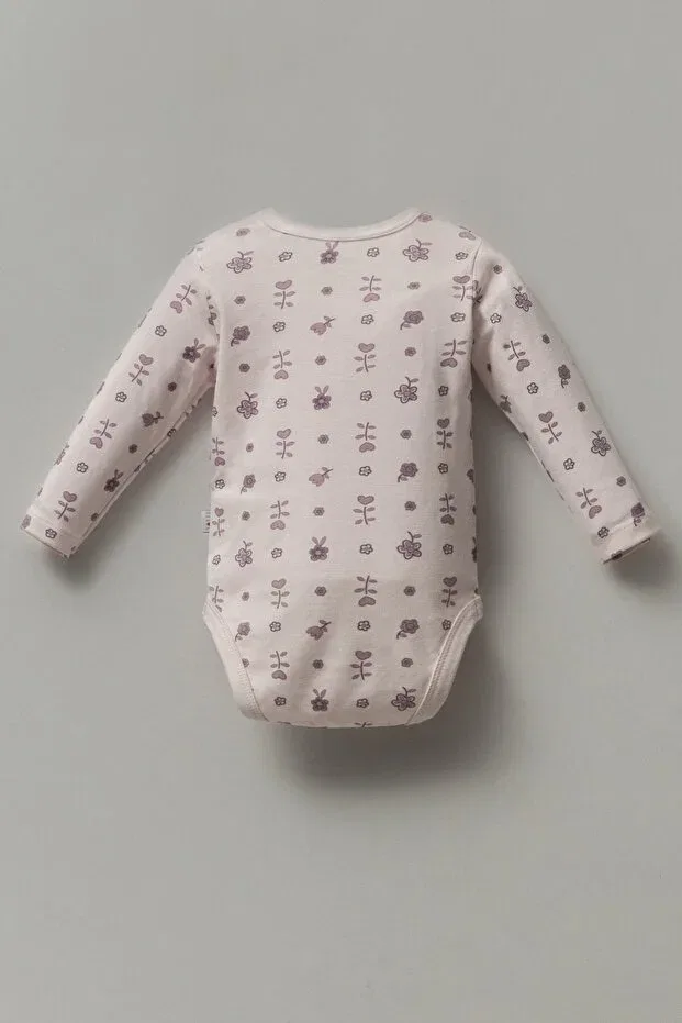 Детское боди для девочек с длинным рукавом Basics Mother Love, Lilac — фото 2