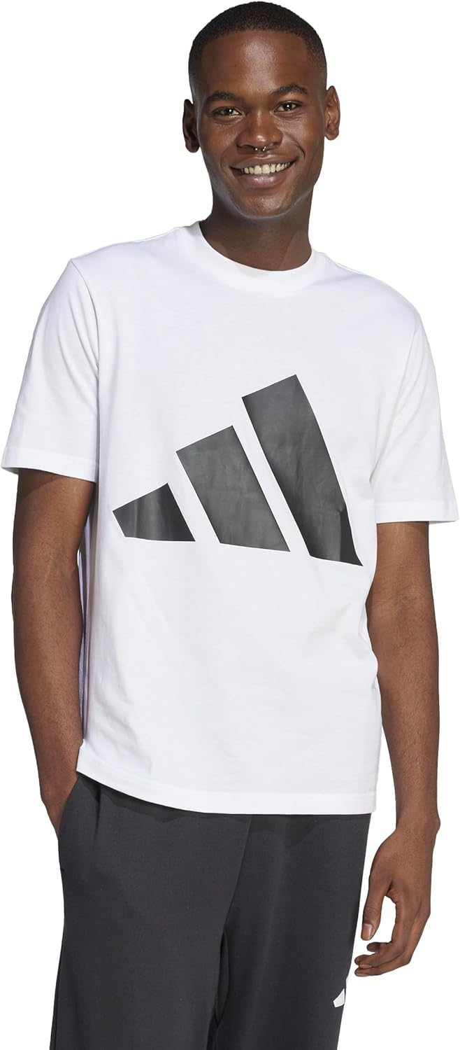 

Футболка Adidas ECQ96 Essentials Single Jersey Big Logo с коротким рукавом, белый/черный