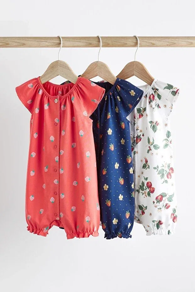 Детское боди-комбинезон с принтом 3-Piece Romper Set Next Baby, Red
